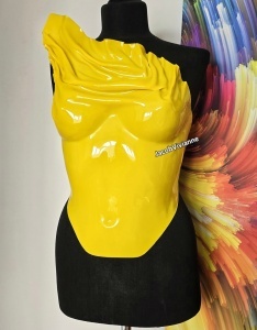 Corset Cyber Euby- Corset galben din plastic - Img 1