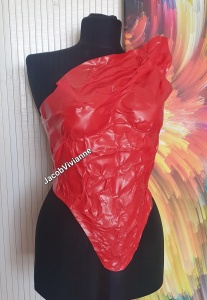 Corset Cyber Rosse- Corset plastic rosu - Img 2