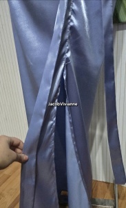Fusta lunga satin mov deschis - Img 2
