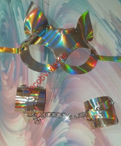 Set 2 catuse piele naturala holografica - Img 1