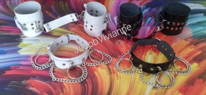 Set catuse piele naturala accesorizate cu capse  - Img 4