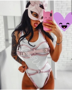 Set ham bust si chilot piele naturala