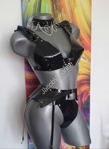 Set sutien ,chilot si fusta piele naturala - Img 2
