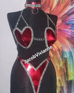 Set sutien si choker piele naturala - Img 3