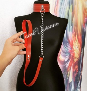 Choker cu lesa piele naturala