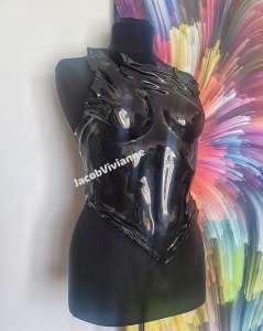 Corset Cyber Dakaray - Corset plastic negru - Img 2