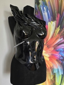 Corset Cyber Nubby - Corset negru plastic - Img 1