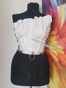Corset Cyber Shyzuka - Corset plastic alb - Img 2