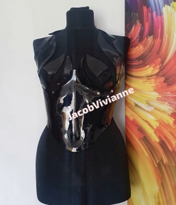 Corset negru plastic cupa mare - cupa asimetrica - Img 2