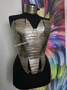 Corset piele naturala cu model 3D