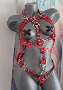 Ham body accesoriu metalic piele naturala - Img 2