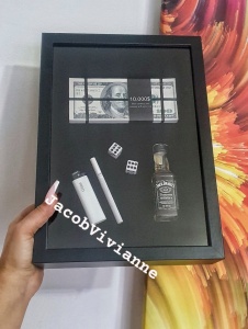 Tablou Dolari & Jack Daniels - 30x21 cm - Img 1