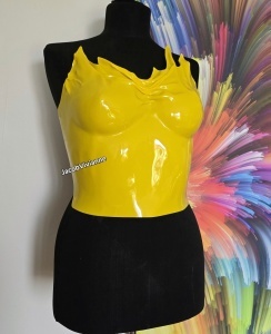 Corset Cyber Fatha- Corset galben din plastic - Img 1