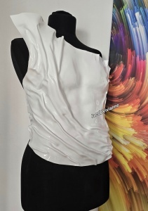 Corset Cyber plastic alb pentru barbati lucios - Img 2