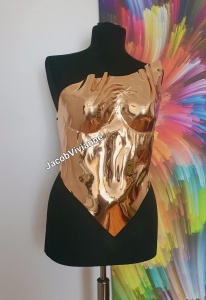 Corset Cyber Yukhy - Corset auriu tip oglinda plastic - Img 1