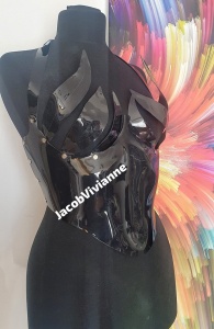 Corset negru plastic cupa mare - cupa asimetrica - Img 3