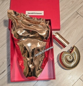 Geanta oglinda auriu clutch elegant
