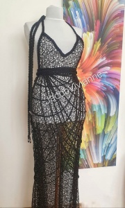 Set rochie plasa si fusta snur impletit - Img 3