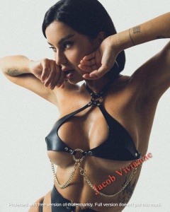Set sutien, ham picior si chilot piele naturala - Img 4