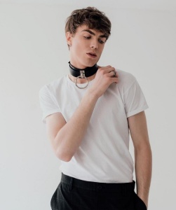 Choker piele naturala pentru barbati