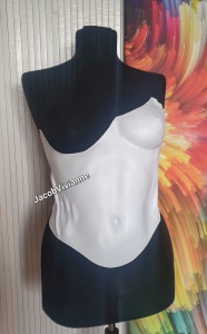 Corset Cyber Bassh - Corset plastic alb o cupa minimalist - Img 2