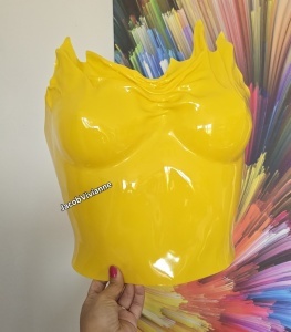 Corset galben plastic metalizat Sunlight Queen - Img 3