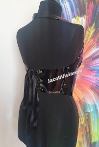 Corset negru plastic cupa mare - cupa asimetrica - Img 4