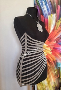 Corset piele naturala glitter - Img 5