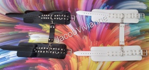 Set catuse piele naturala accesorizate cu capse  - Img 5