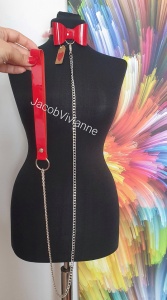 Choker funda cu lesa piele naturala - Img 2