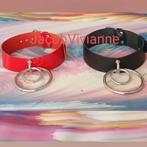 Choker piele naturala inele - Img 1