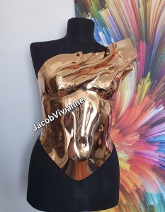 Corset Cyber Chyone - Corset metalic auriu tip oglinda - Img 2