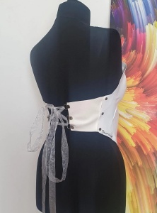 Corset Cyber Etteh - Corset plastic alb lucios oglinda - Img 4