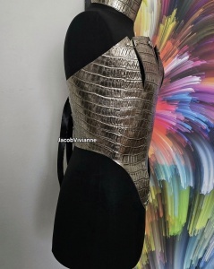 Corset piele naturala cu model 3D - Img 2