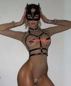 Ham bust piele naturala + choker - Img 2