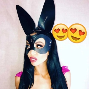 Masca Bunny urechi mari piele naturala