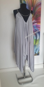 Rochie cu lant asimetrica imitatie matase naturala - Img 2