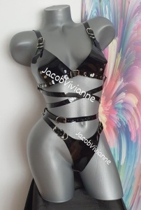 Set sutien si chilot piele naturala - Img 2