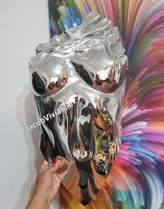 Corset Cyber Asukhyy - Corset argintiu plastic tip oglinda - Img 5