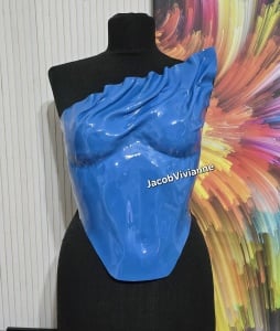 Corset Cyber Bluh - Corset albastru plastic - Img 1