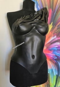 Corset Cyber Dyna - Corset negru mat plastic - Img 1
