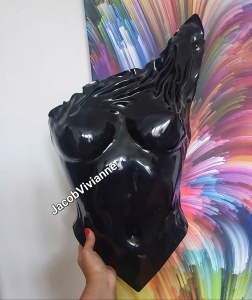 Corset Cyber Isuzu - Corset plastic negru lucios - Img 7