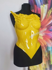 Corset Cyber Jisuko- Corset galben din plastic - Img 1