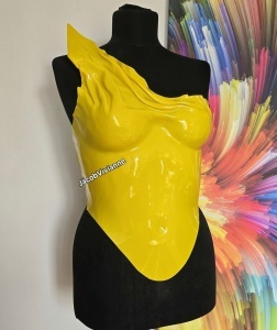 Corset Cyber Leylha- Corset galben din plastic - Img 1