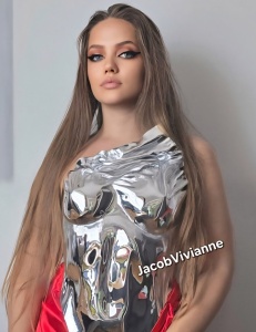 Corset Cyber Malthy- Corset plastic argintiu oglinda