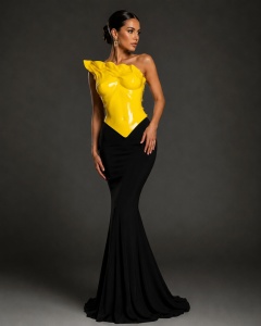 Corset Galben Celeste din plastic