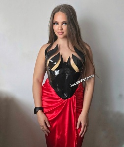 Corset negru plastic cupa mare - cupa asimetrica