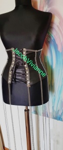 Corset piele naturala cu franjuri - Img 1