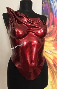 Corset rosu bordo plastic tip Ferrari care isi schimba culoarea