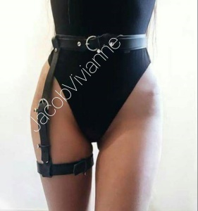 Ham picior piele naturala lat accesorizat